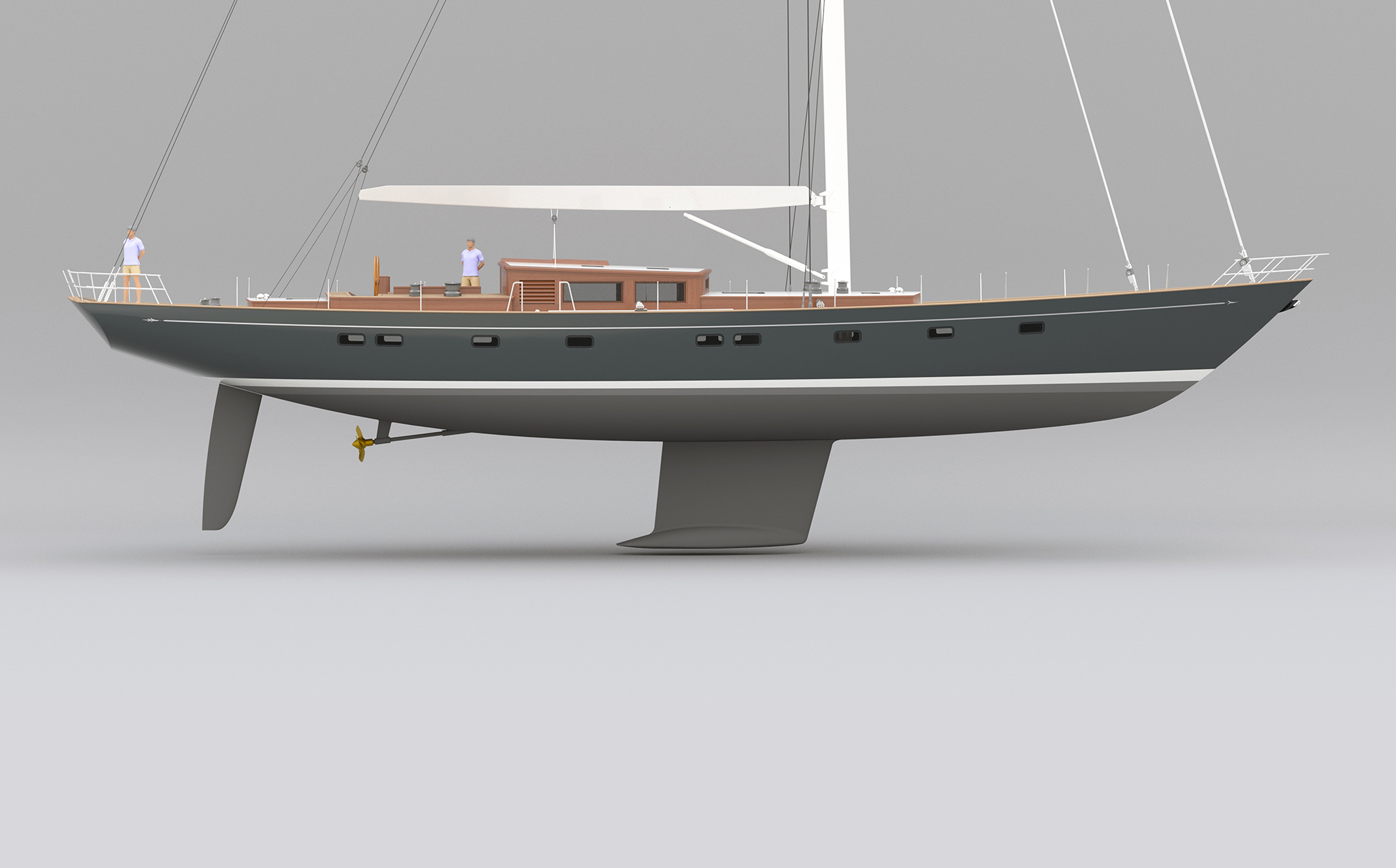 Build Underway: New 95-foot Contemporary Classic Yacht by Langan Design Partners