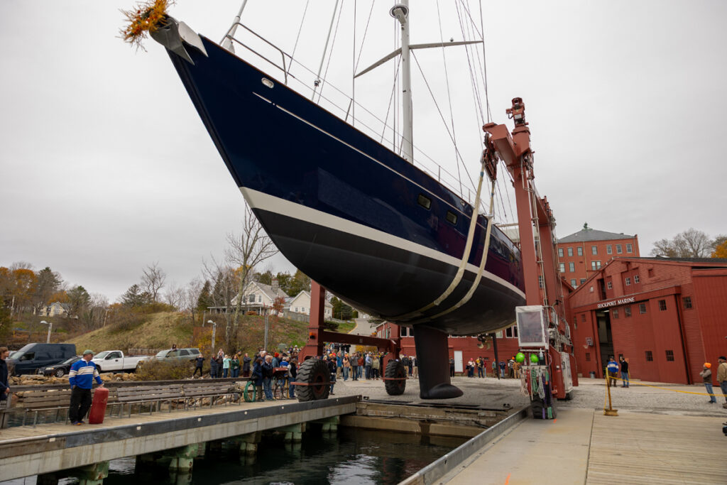 Sailing Vessel Ouzel launching